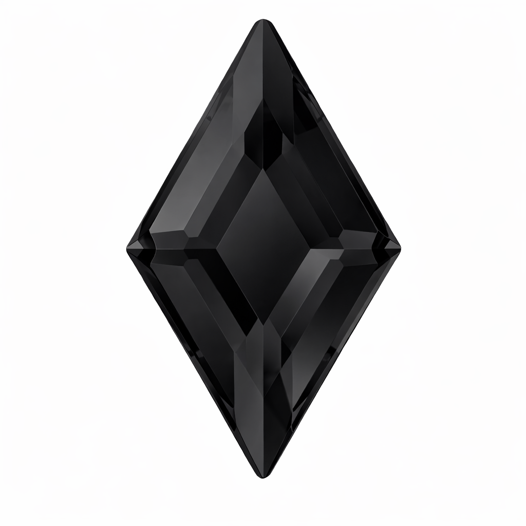 Pack of 10 Diamond Shape SWAROVSKI® Dental Gems - Jet