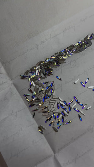 Pack de 10 gemas dentales Raindrop SWAROVSKI® - Crystal AB