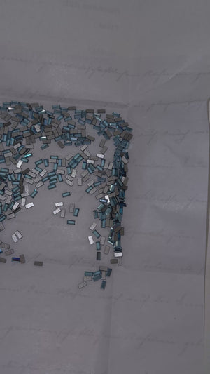 Pack 10 SWAROVSKI® baguette - Aquamarine