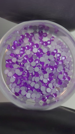 SWAROVSKI® 2058 round crystals - Electron Violet Ignite