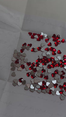 Pack of 5 SWAROVSKI® hearts - Light Siam 6mm