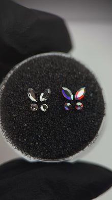 Pack de 8 diseños de mariposa de gemas dentales Navette SWAROVSKI® - Crystal/Crystal AB