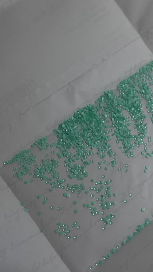 SWAROVSKI® 2058 runde Kristalle - Crystal Soft Mint Ignite