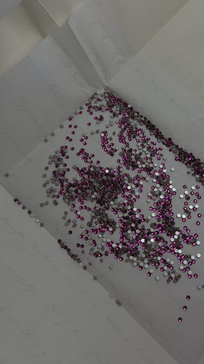 Gemas dentales SWAROVSKI® 2058 redondos - Fuchsia